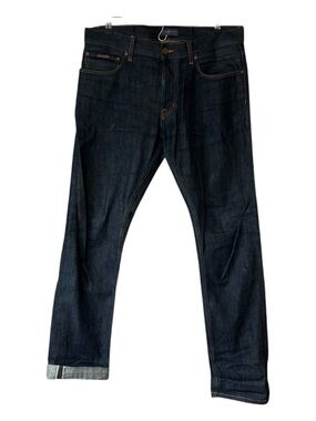 Jacob Davis Dark Wash Jeans | Straight Leg | Premium Denim | Cuffed Hem